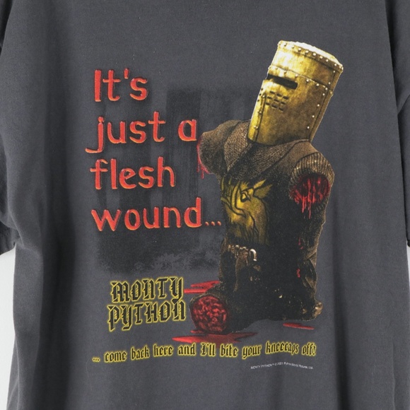 Vintage Monty Python Only A Flesh Wound T Shirt - Picture 4 of 8